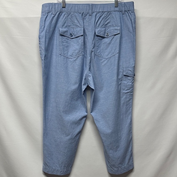 Talbots Newport Chambray Women’s Plus Size Cargo Cropped Pants - Picture 4 of 6